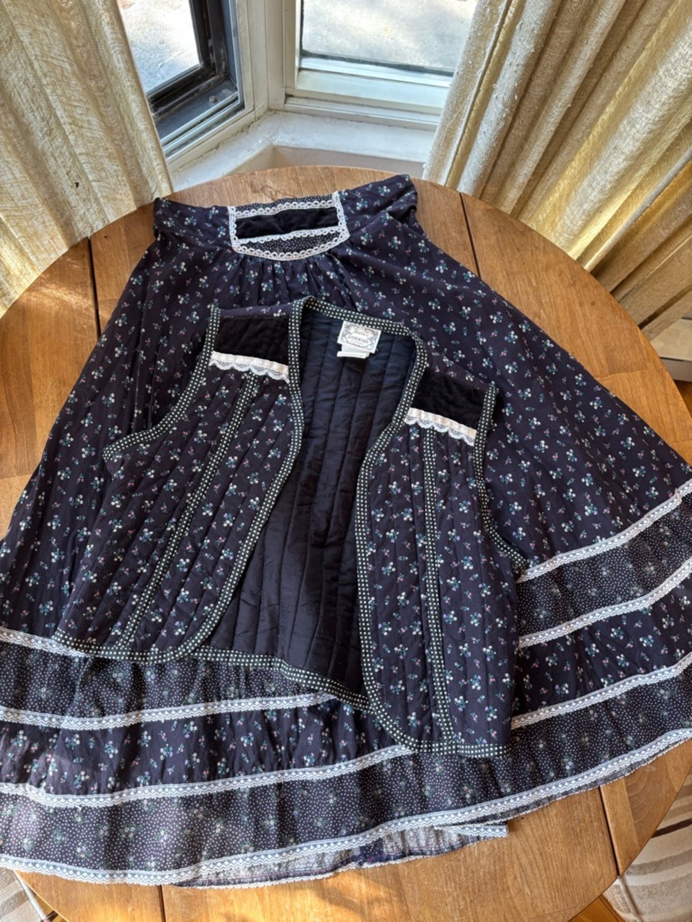 1970’s Gunne Sax Skirt and Vest Set